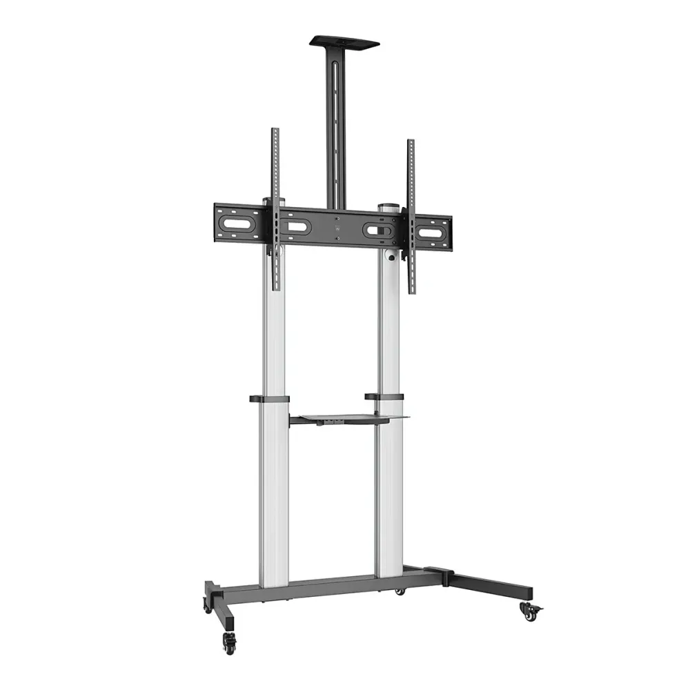 Suporte Móvel de Chão Ewent EW1592 60 - 100 Alumínio Cinza/Preto