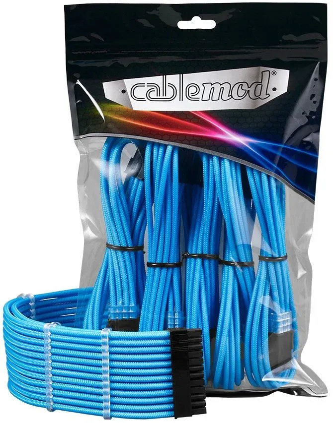 Kit Extensão CableMod Pro ModMesh 12VHPWR para 3x PCI-e 45cm Azul Claro
