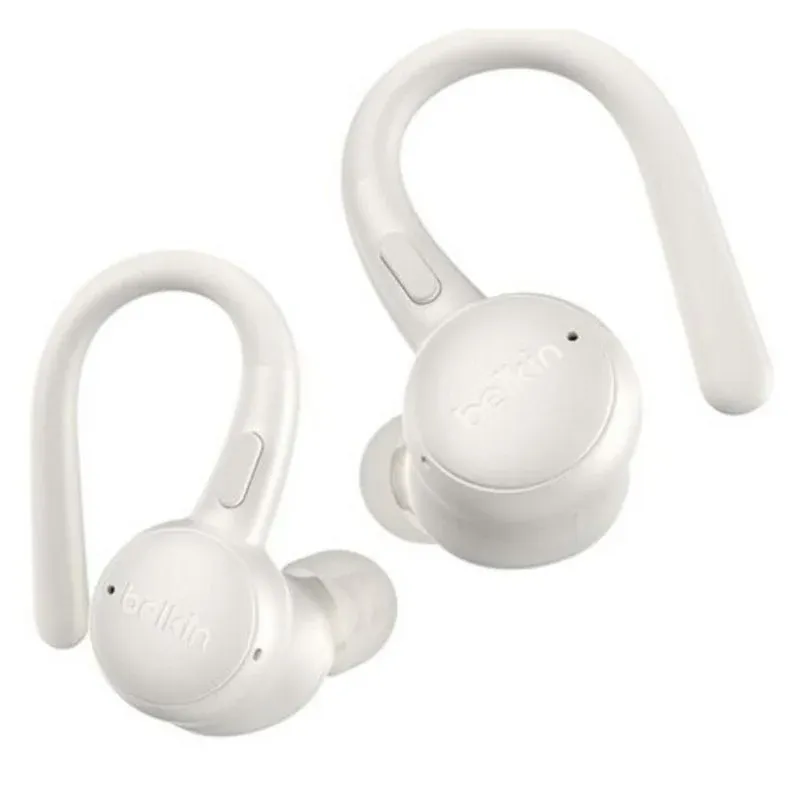 Auriculares Belkin SoundForm ActiveFit sem fios e com cabo Bluetooth ANC brancos