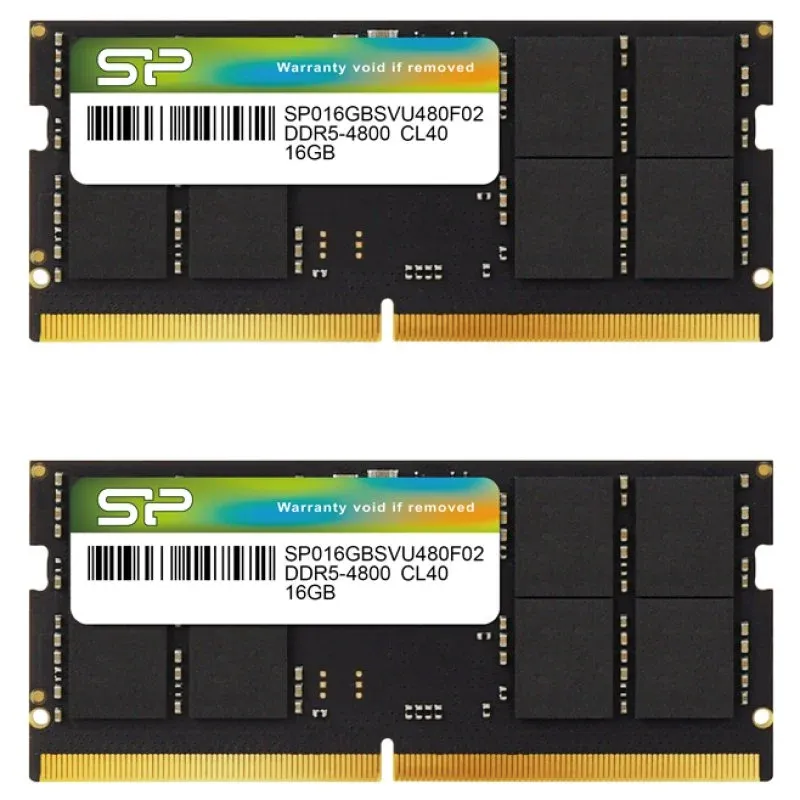Memória RAM Silicon Power SP032GBSVU480F22 SODIMM DDR5 4800MHz 32GB 2x16GB CL40