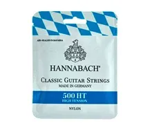 Jogo Cordas Guitarra Clássica Hannabach 500HT Tensão Alta