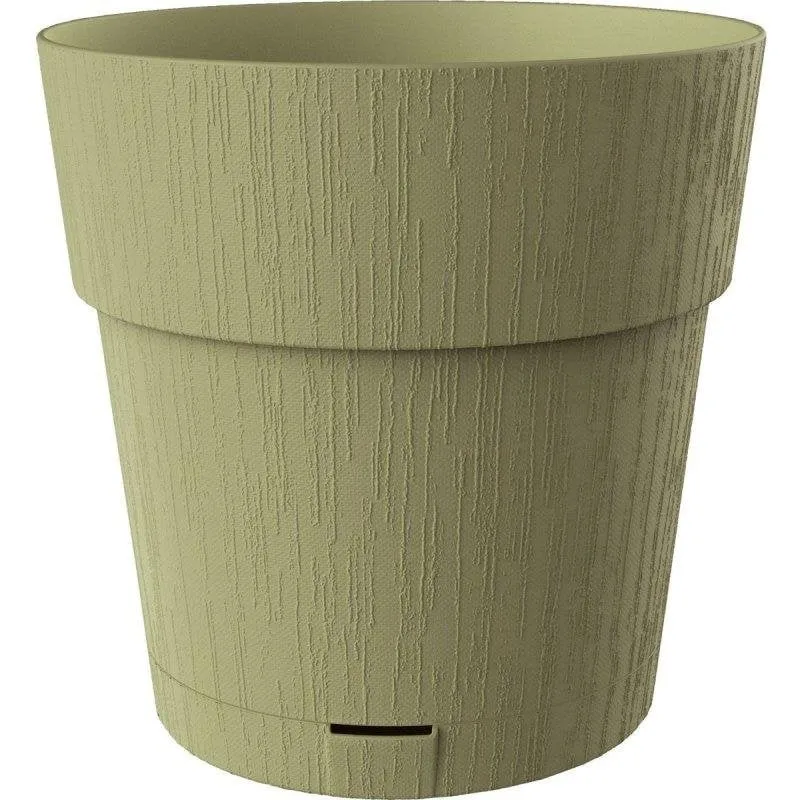 Vaso de jardim Stefanplast Ethica verde oliva reserva água 2L Ø40