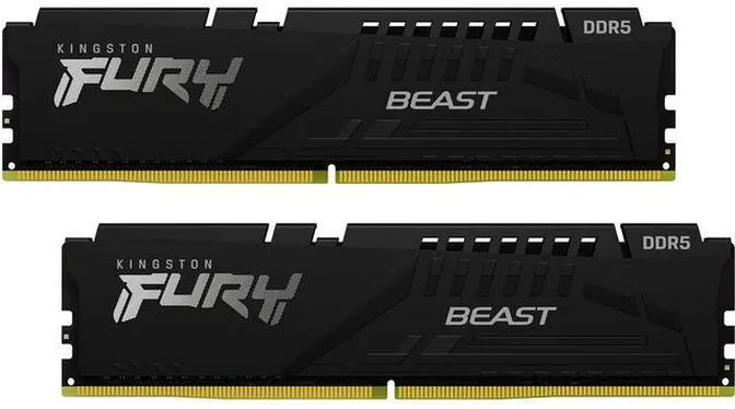 Kingston Kit 32GB (2 x 16GB) DDR5 5200MHz FURY Beast Preto CL36