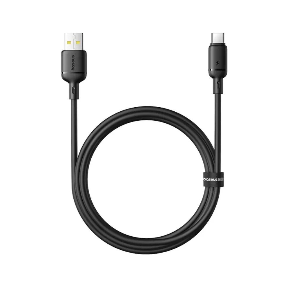 Cabo de Dados Baseus USB-A para USB-C 3A 1m Preto
