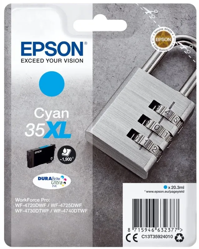 Singlepack Cyan 35XL DURABrite Ultra Ink