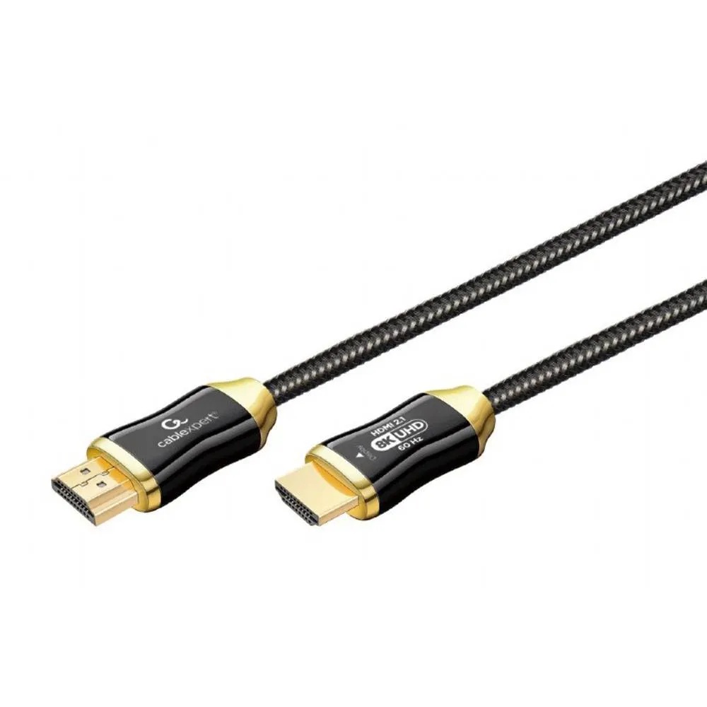Cabo Ótico Ativo HDMI 2.1 Gembird CCBP-HDMI8K-AOC-30M AOC Premium Series c/ Ethernet 8K 60Hz 30m Preto