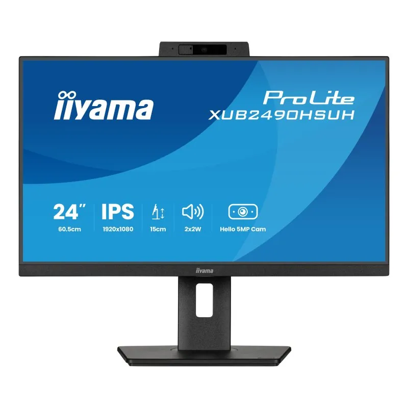 iiyama XUB2490HSUH-B2 Colunas IPS FullHD de 24" 100Hz Webcam FreeSync