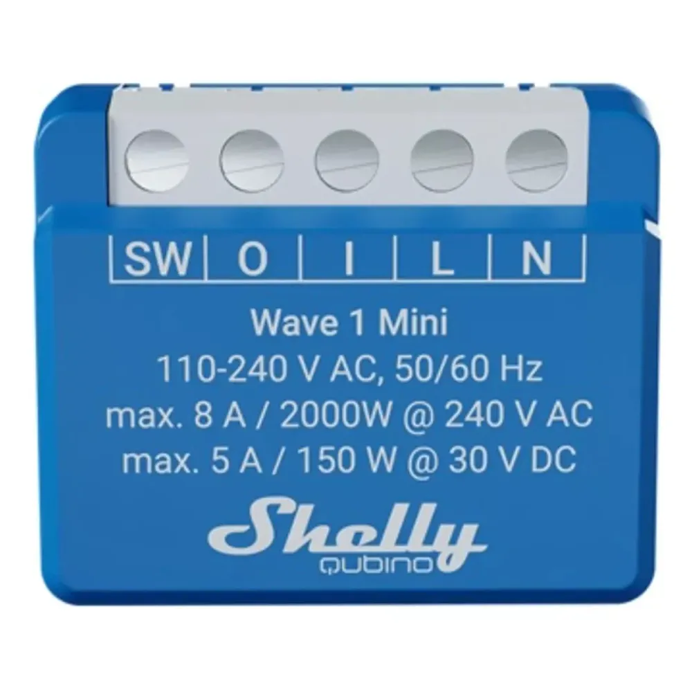 Mini Módulo Shelly Interruptor Qubino Wave 1 Canal 8A Contacto Seco