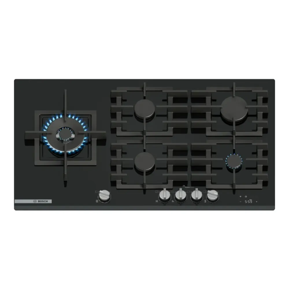 Placa a Gás Bosch Serie 8 5 Zonas 12500W Preta - PRS9A6H40