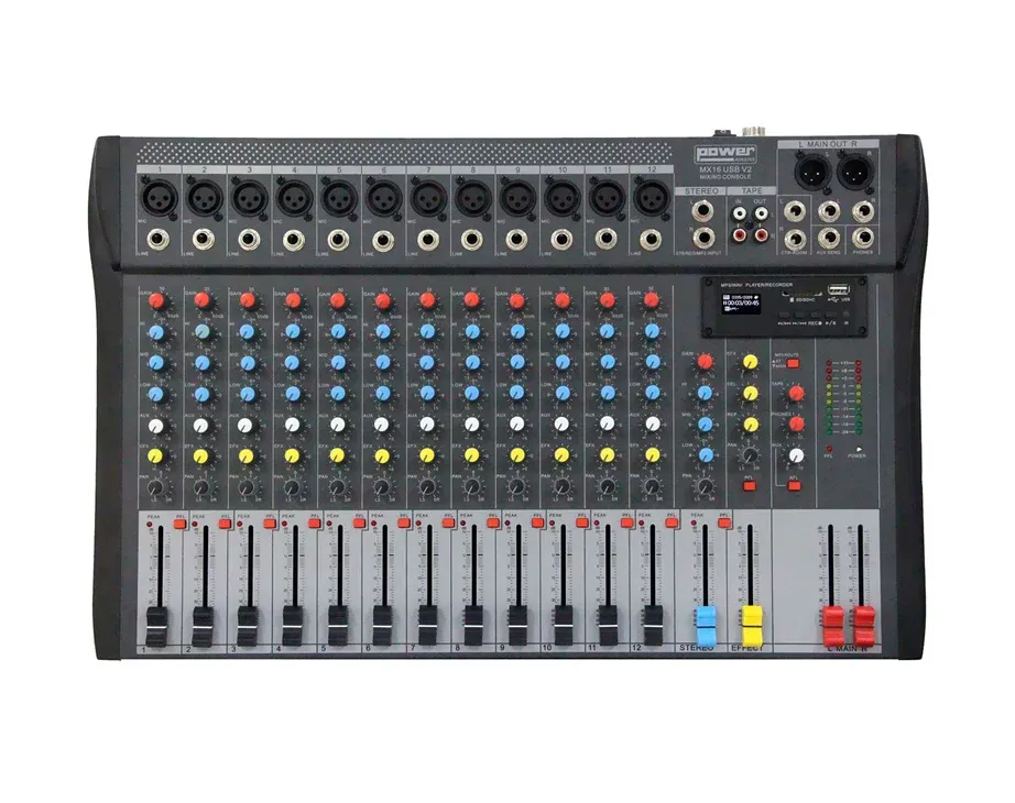 Mesa Mistura c/ Efeitos PowerAcoustics MX16 USB V2