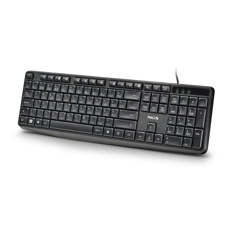 Teclado NGS Funkyv4 Portuguese USB de membrana silenciosa multimédia