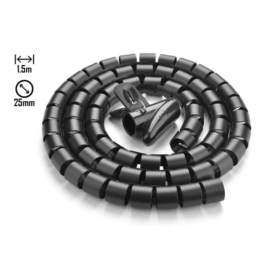 Organizador de Cabos Espiral Ugreen LP121 1.5m 25mm Preto
