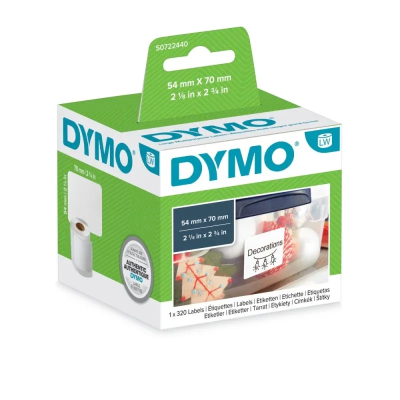 Etiquetas Rolo Dymo DISK 70X54MM 320
