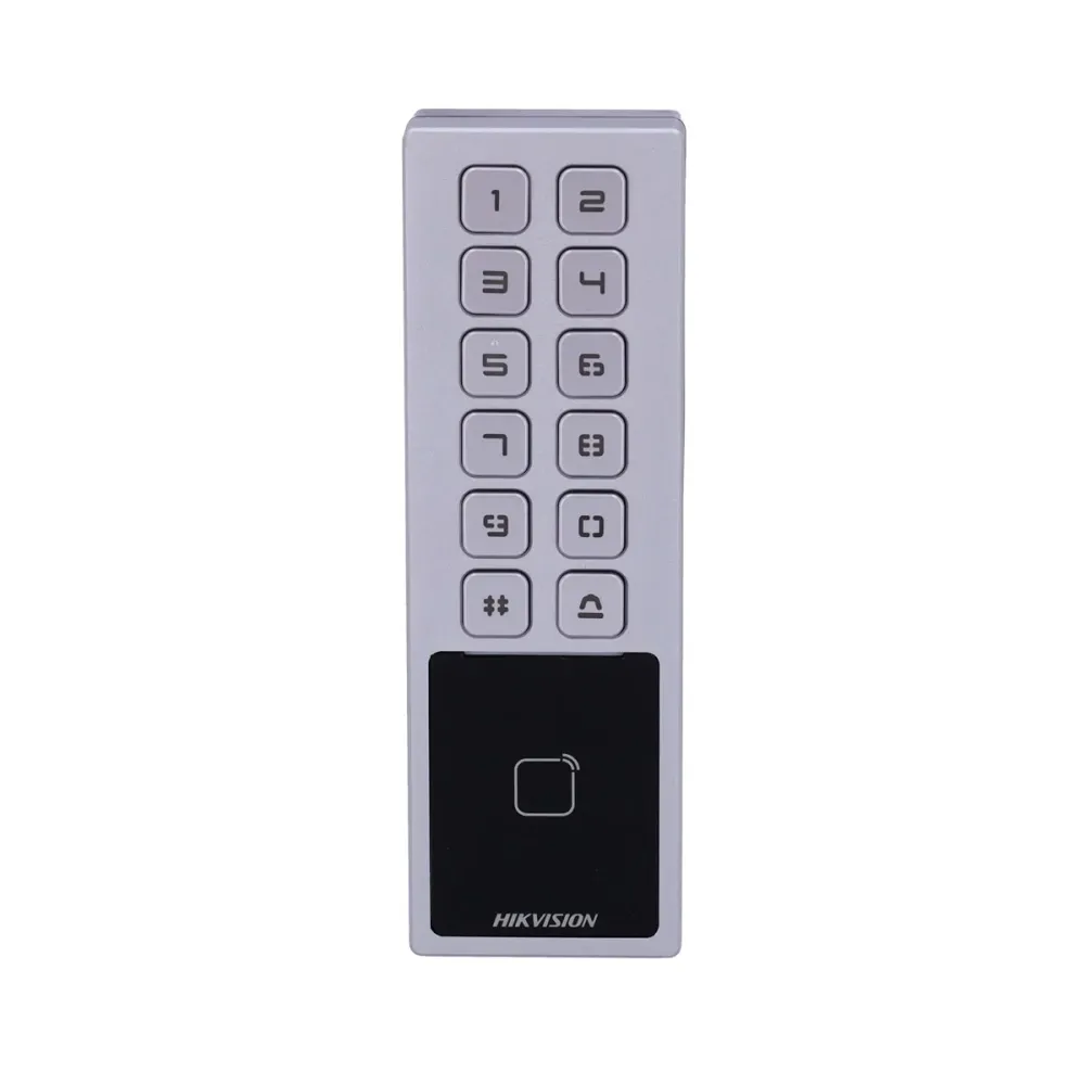 Controlo de Acesso Hikvision DS-K1T805EX Cartão EM e PIN IP65 IK08