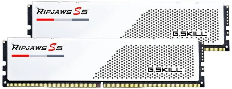 Memória RAM G.Skill Ripjaws S5 32GB DDR5 (2x16GB) 5200MHz CL36 Branca