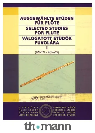 Editio Musica Budapest Ausgewählte Etüden Flute 1