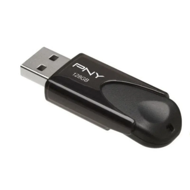 Pen USB PNY Attaché 4 128GB USB 2.0 Preto Slide