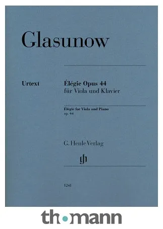 Henle Verlag Glasunow Elegie op.44 Viola