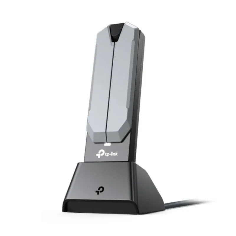 Adaptador Wi-Fi TP-Link Archer TBE400UH Tribanda 2882 Mbit/s USB WLAN Wi-Fi 7 Cinzento
