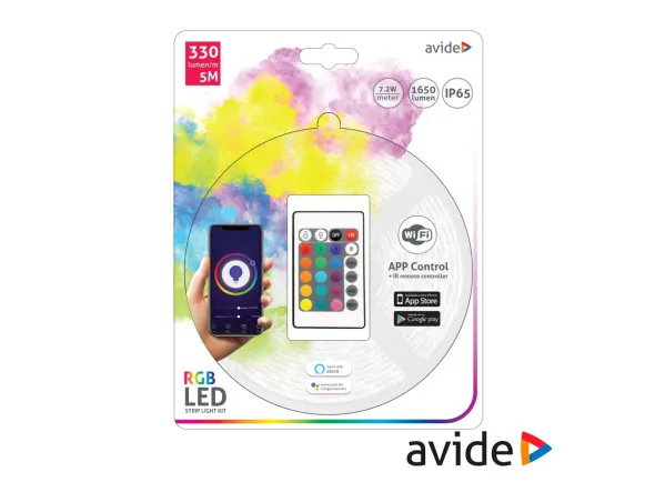 Avide Kit Fita 150 Leds 5050 RGB 12V 5M IP65 WIFI+ IR