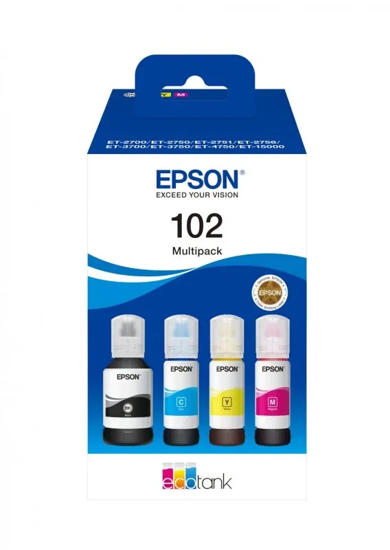 Tinteiro Epson 102 EcoTank 4-Cores Multipack