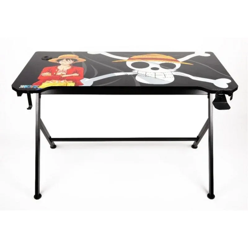 Mesa Gaming Konix 120 cm MDF Metal Gestão de Cabos e Suporte de Garrafas