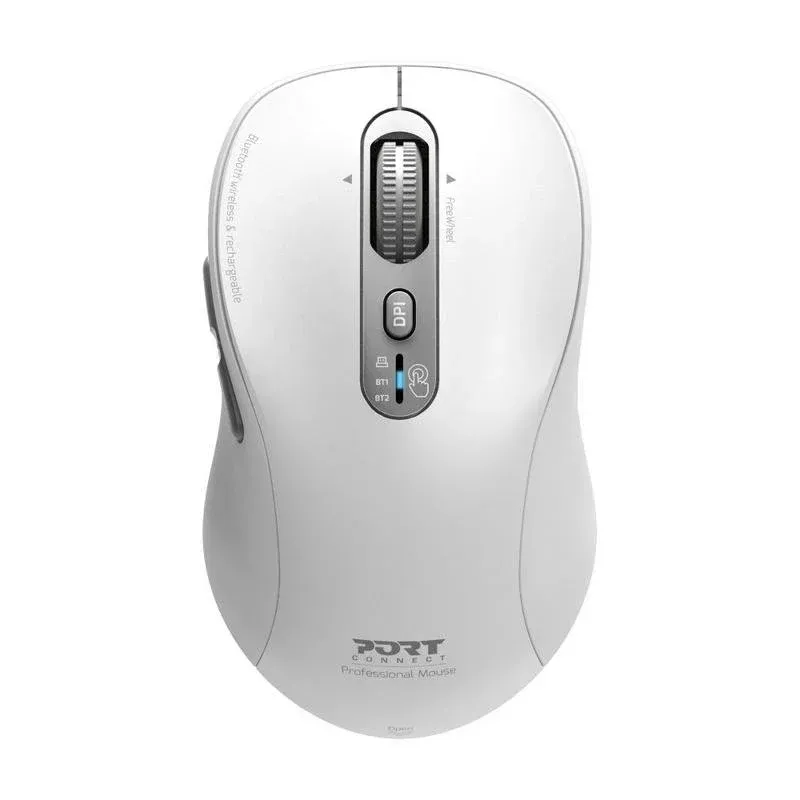 Ratón Port Designs PORT Connect 900707CW Bluetooth 3200DPI Branco Recarregável