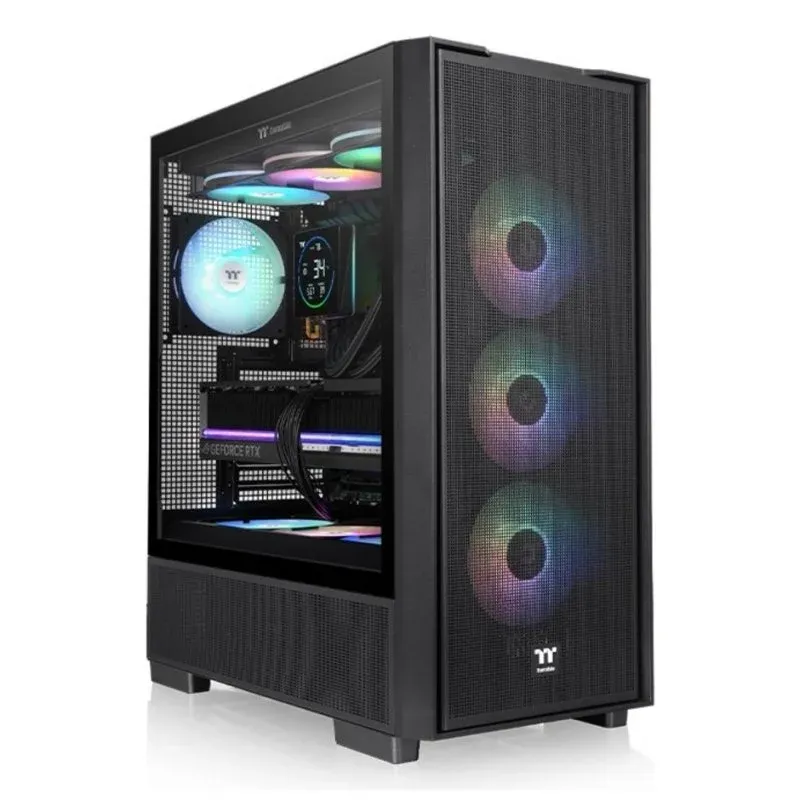 Torre Thermaltake S380 TG ARGB Preto Vidro Temperado ATX EATX Gaming