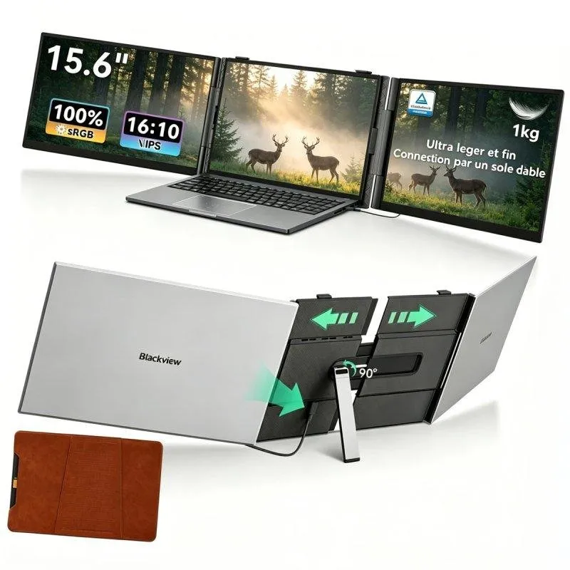Monitor Blackview DCM8 Pro 15.3" Full HD+ 60Hz IPS USB-C Triplo Portátil