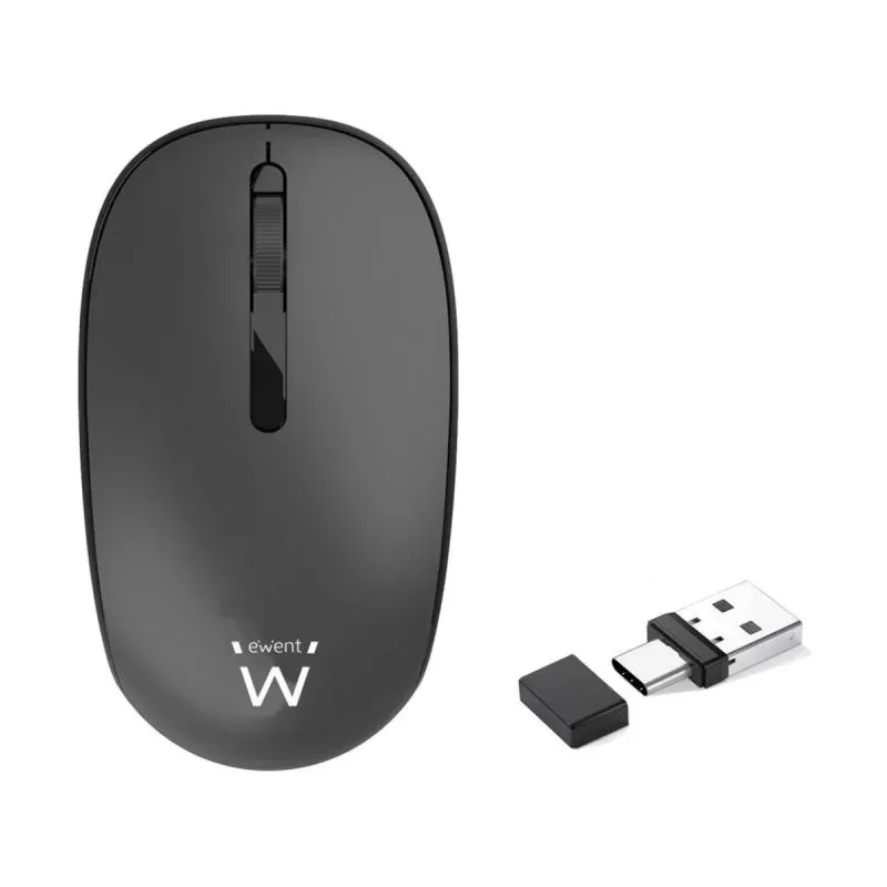 Rato sem fios Ewent 1000 DPI clique silencioso USB-A/USB-C poupança de energia