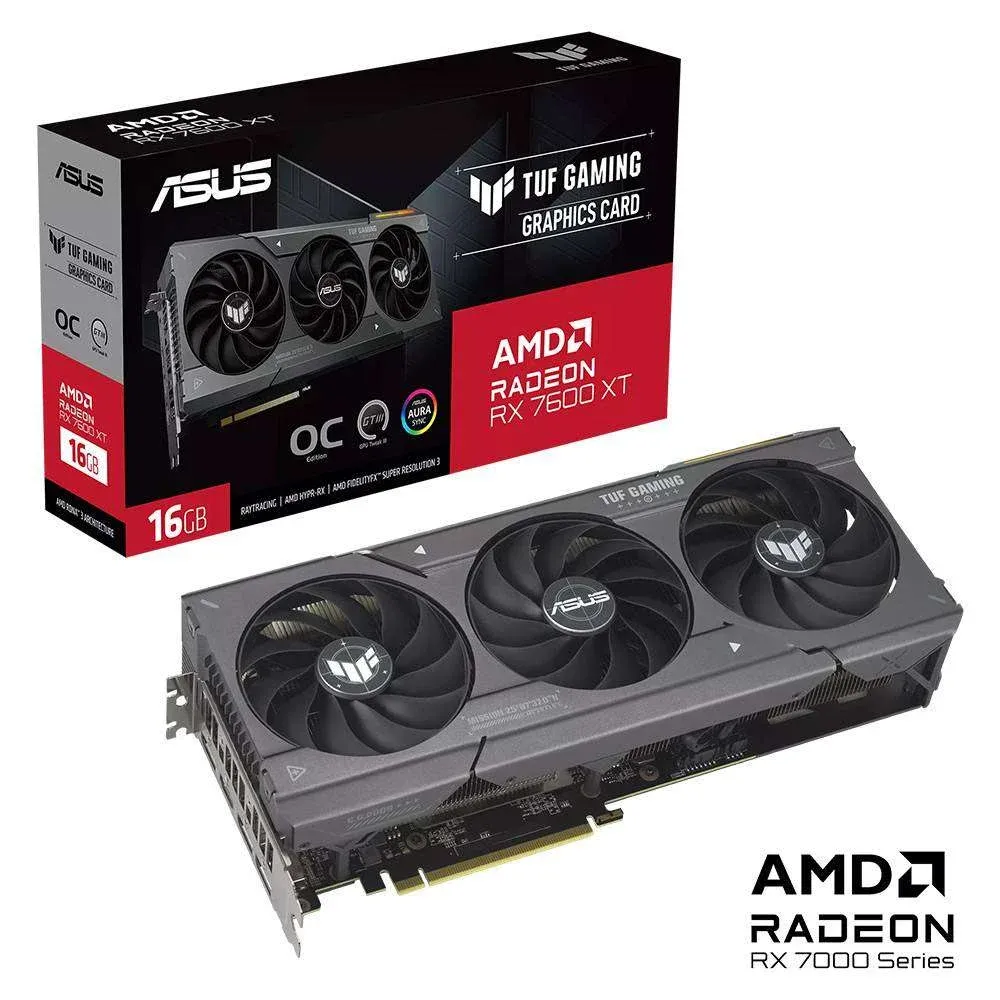 Placa Gráfica Asus Radeon RX 7600 XT TUF Gaming OC Edition 16GB GDDR6