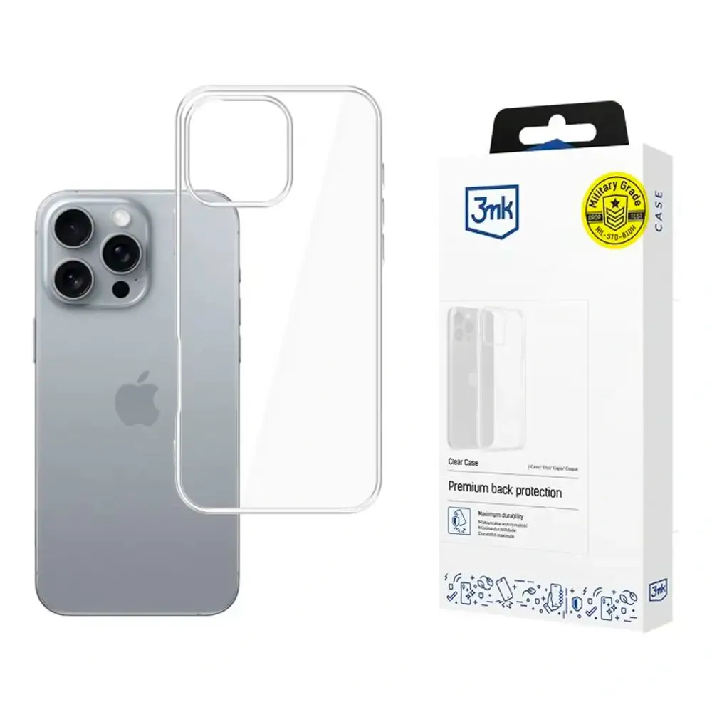 Capa 3MK iPhone 16 Pro Clear Case Transparente