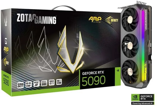 Gráfica ZOTAC GeForce® RTX 5090 AMP Extreme Infinity 32GB GDDR7 DLSS4