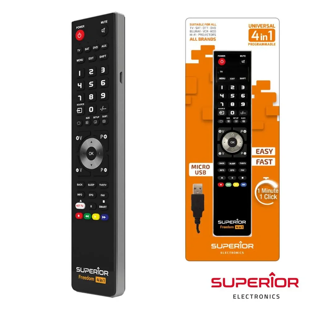 Comando TV Programável FREEDOM C/ USB