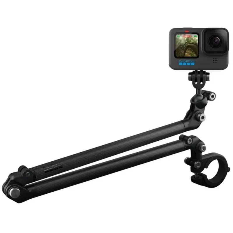 Extend pole fibra de carbono 360° rotativo preto compatível com GoPro HERO série