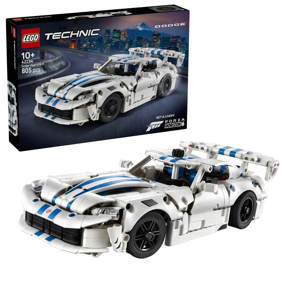 LEGO Technic: Carro Desportivo Dodge Viper GTS-R | Idades 10+ | 805 Peças | Item 42234