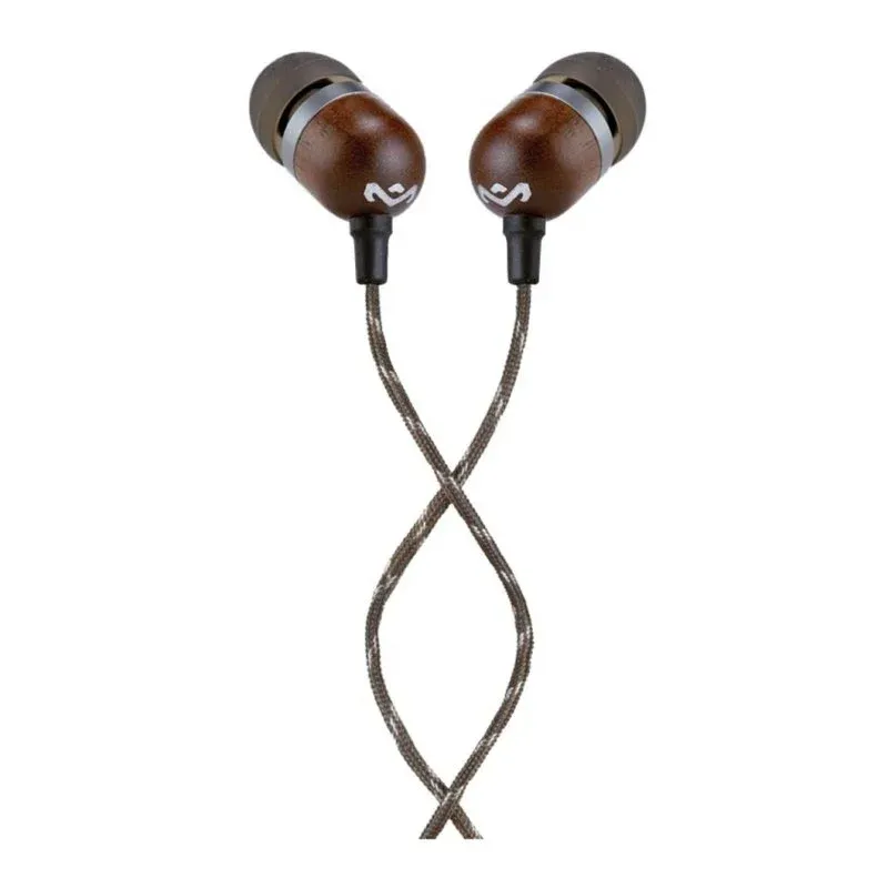 Auriculares The House Of Marley Smile Jamaica com cabo, microfone e controlo digital, pretos