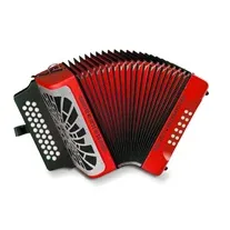 Concertina Hohner El Rey Del Vallenato Red ADG (Lá-Ré-Sol)