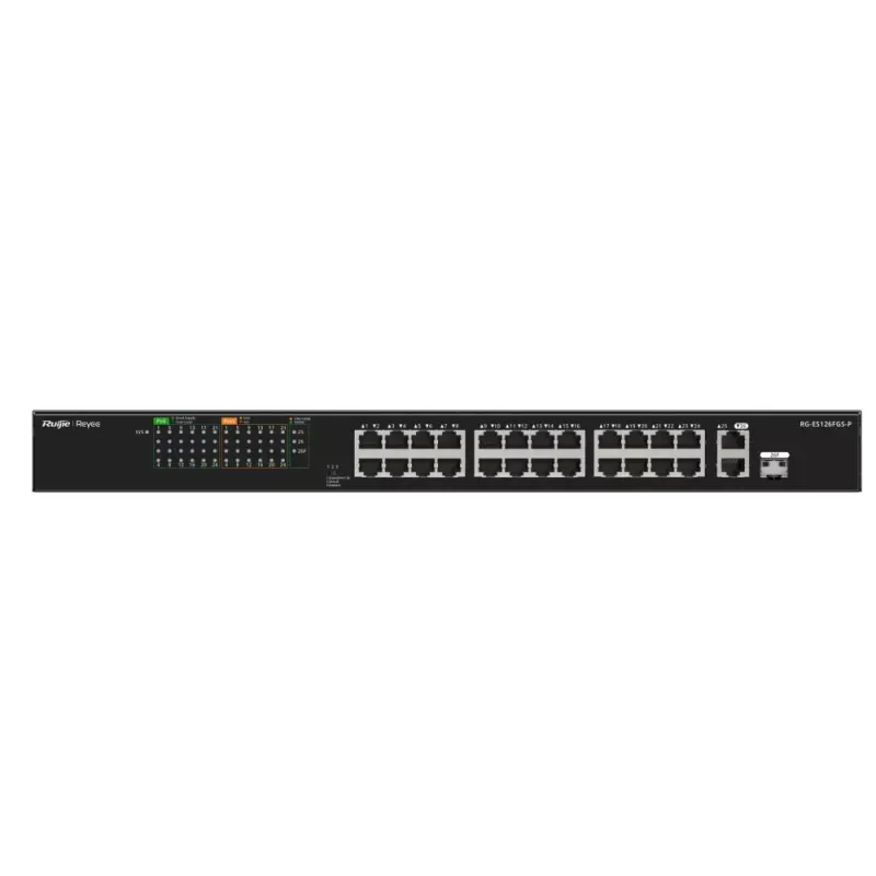 Switch Reyee 24 Portas Gigabit PoE - RG-ES126FGS-P
