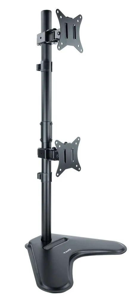 Suporte de Mesa Gaming Tabletop Tooq Duplo (Vertical) Tilt e Altura Ajustável 17" a 32" Max. 9kg Preto