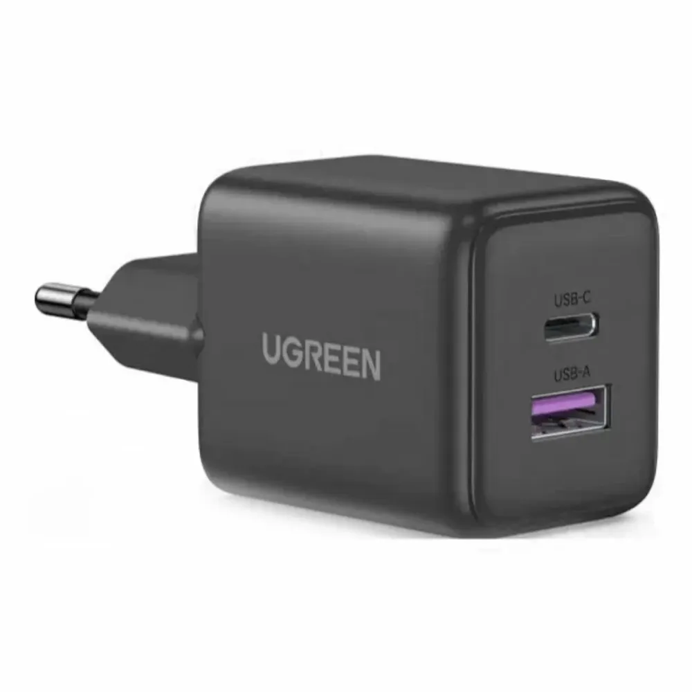 Carregador Ugreen X516 30W GaN 1x USB-A 1x USB-C Preto
