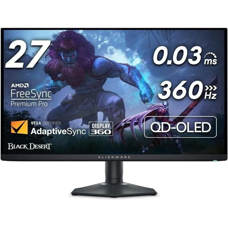 Monitor Dell Alienware AW2725DF 26.7" Quad HD 360Hz QD-OLED FreeSync Premium Pro 0,03ms