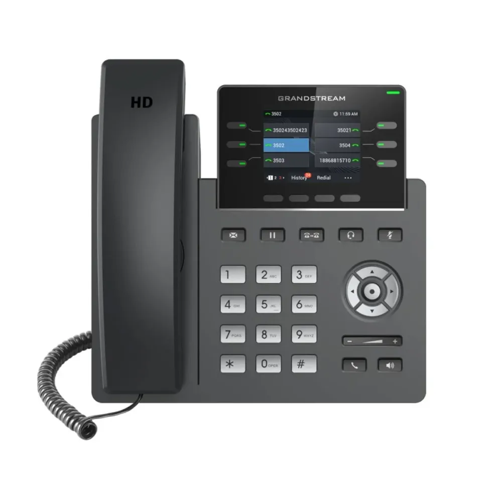 Telefone IP Grandstream GRP2613W Wi-Fi 6 PoE Preto