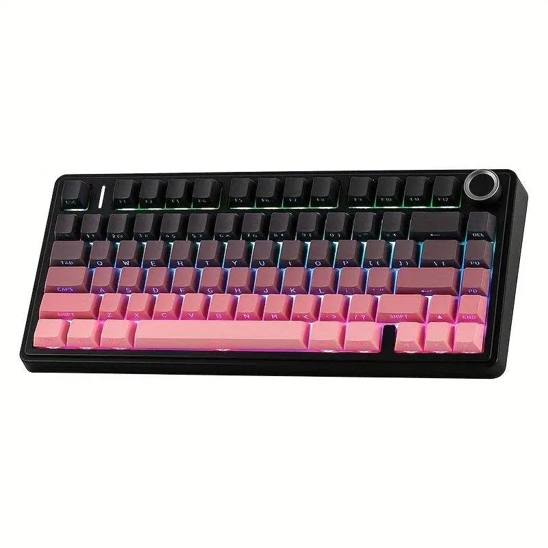 Teclado Autrucker Aula F75 75% sem fios RGB Hot-swappable com roda