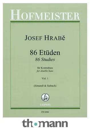 Friedrich Hofmeister Verlag Hrabe 86 Etüden Double Bass