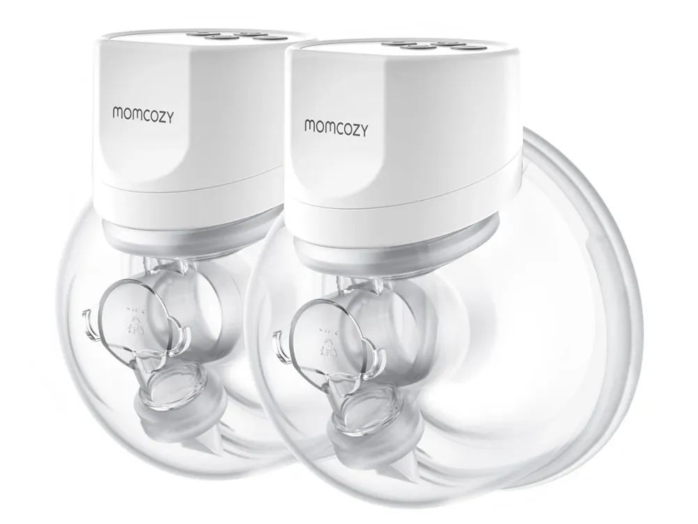 Bomba Tira Leite Elétrica MOMCOZY S12 Pro (Mãos Livres - 3 Modos e 9 Níveis - 24 mm - 2 Unidades - Branco)