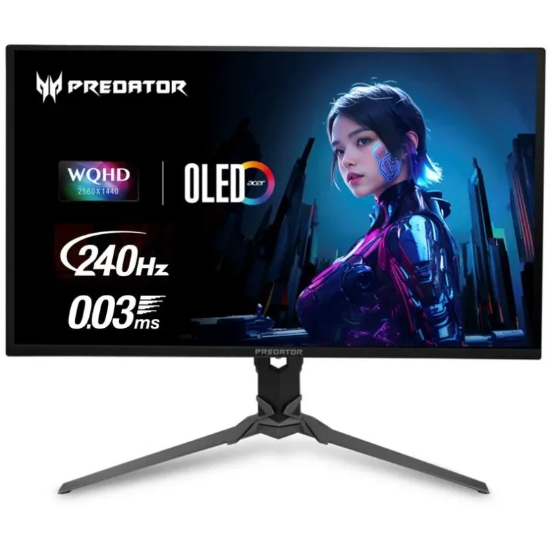 Monitor Acer Predator X27X1bmiippruzx 27" UltraHD 4K 240Hz OLED 0.03ms FreeSync Premium Pro