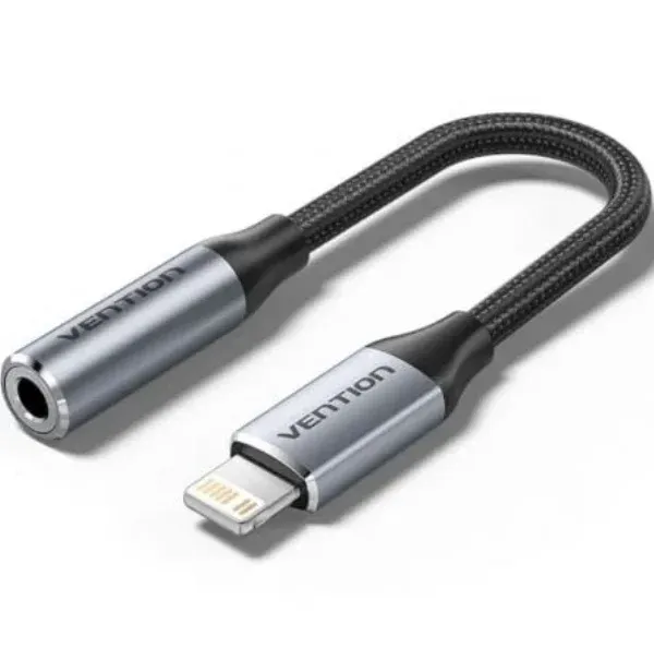 Adaptador Audio Vention BMBHA/ Jack 3.5 Hembra – USB Tipo-C Macho/ 10cm/ Gris