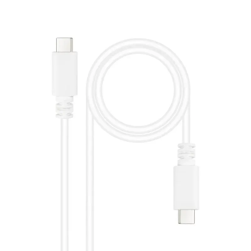 Cabo USB 2.0 Nanocable USB-C Macho a USB-C Macho 3A 1.5m Branco