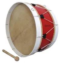 Bombo Tradicional Adamastor Nº6 Vermelho/Aro Branco 45cm